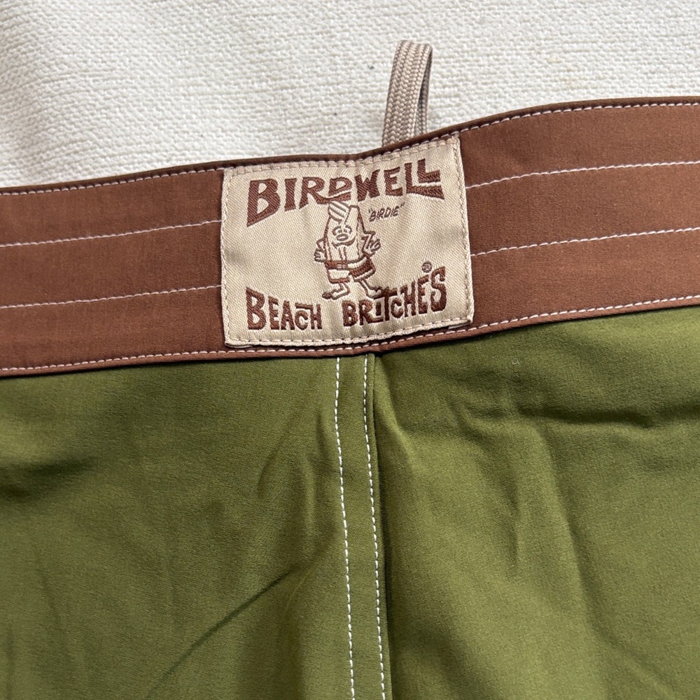 Birdwell Olive and Sky Blue Board Shorts - Picture 8 of 9